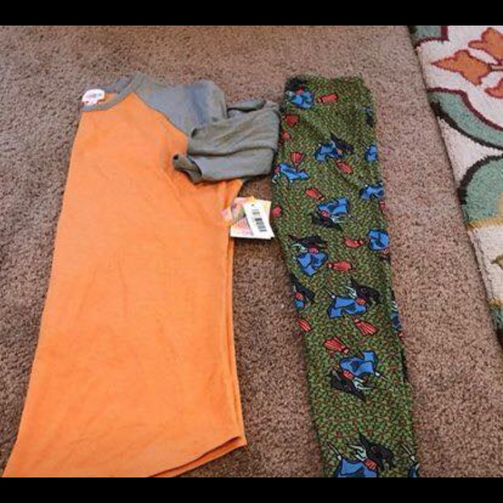Lularoe Halloween randy and leggings set